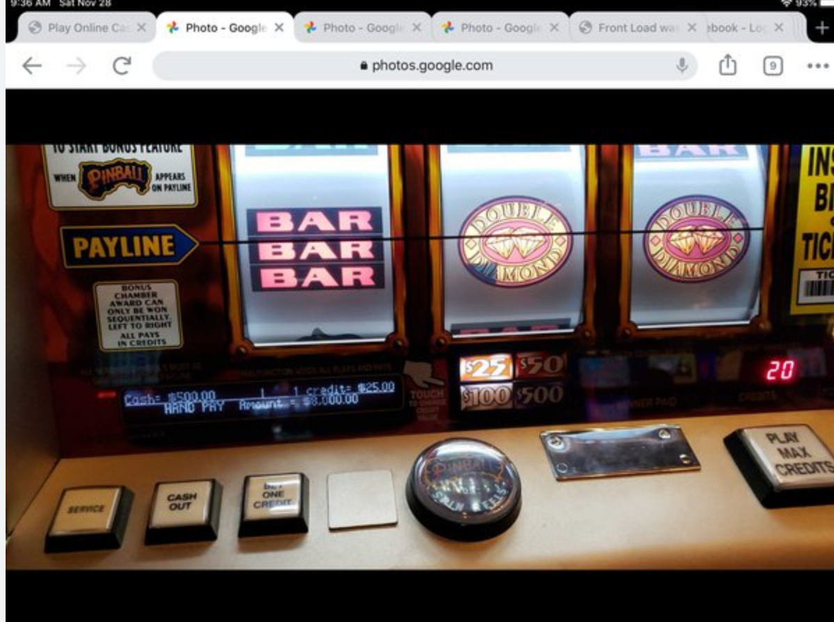 How many times does one win a jackpot playing the slot machines at a casino